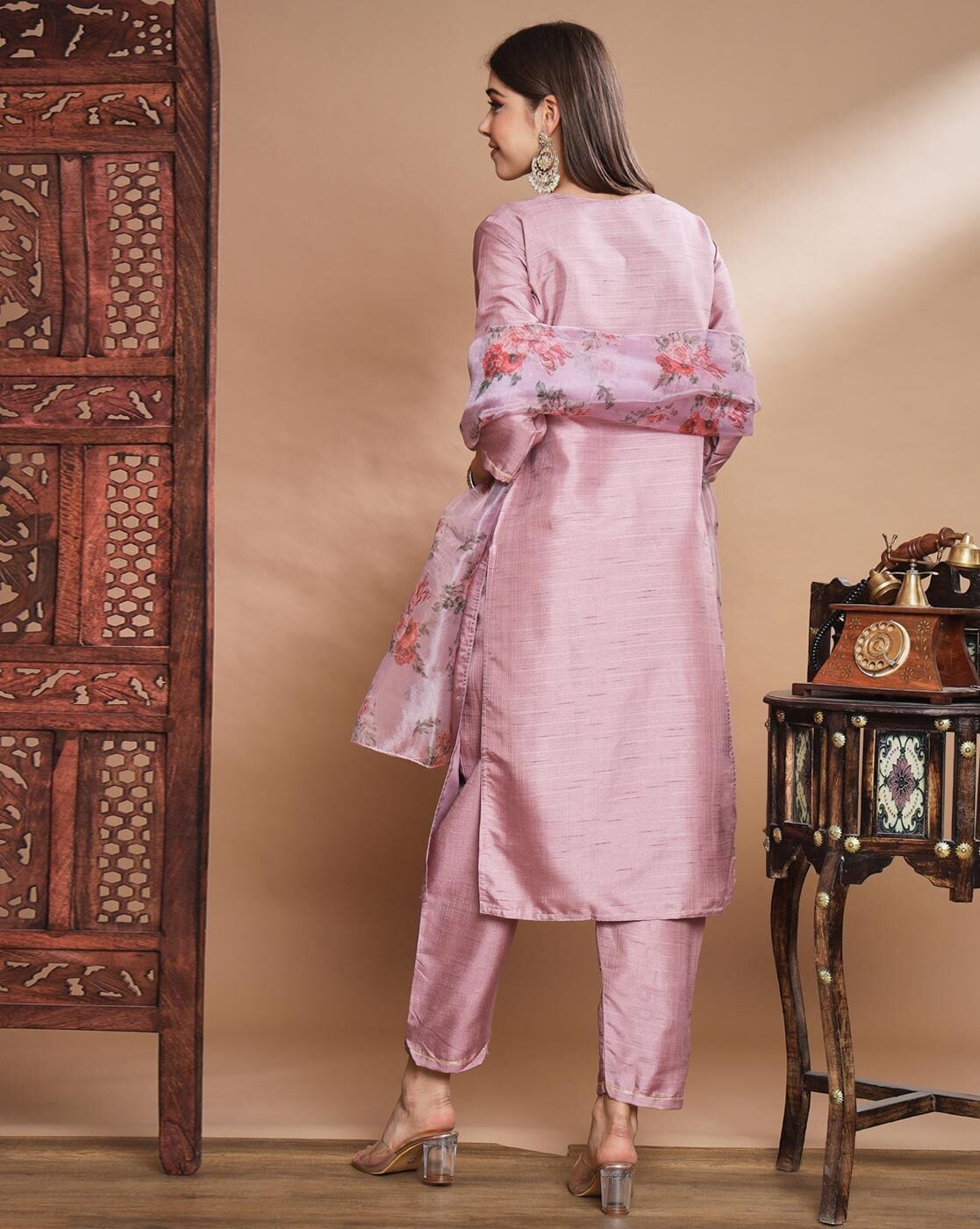 Buy Spangel Fashion Girl's Digital Print Kurta with Palazzo Pants Readymade  Kurta Set for Girls Baby Pink at