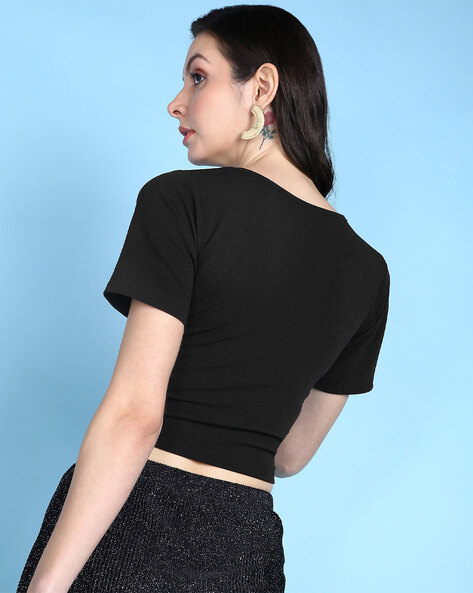 Buy Black Tops for Women by POPWINGS Online