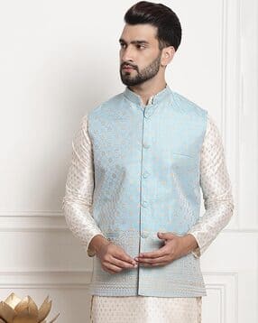 sojanya Floral Woven Nehru Jacket-picture-51