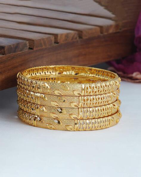 Gold bangles set of on sale 4