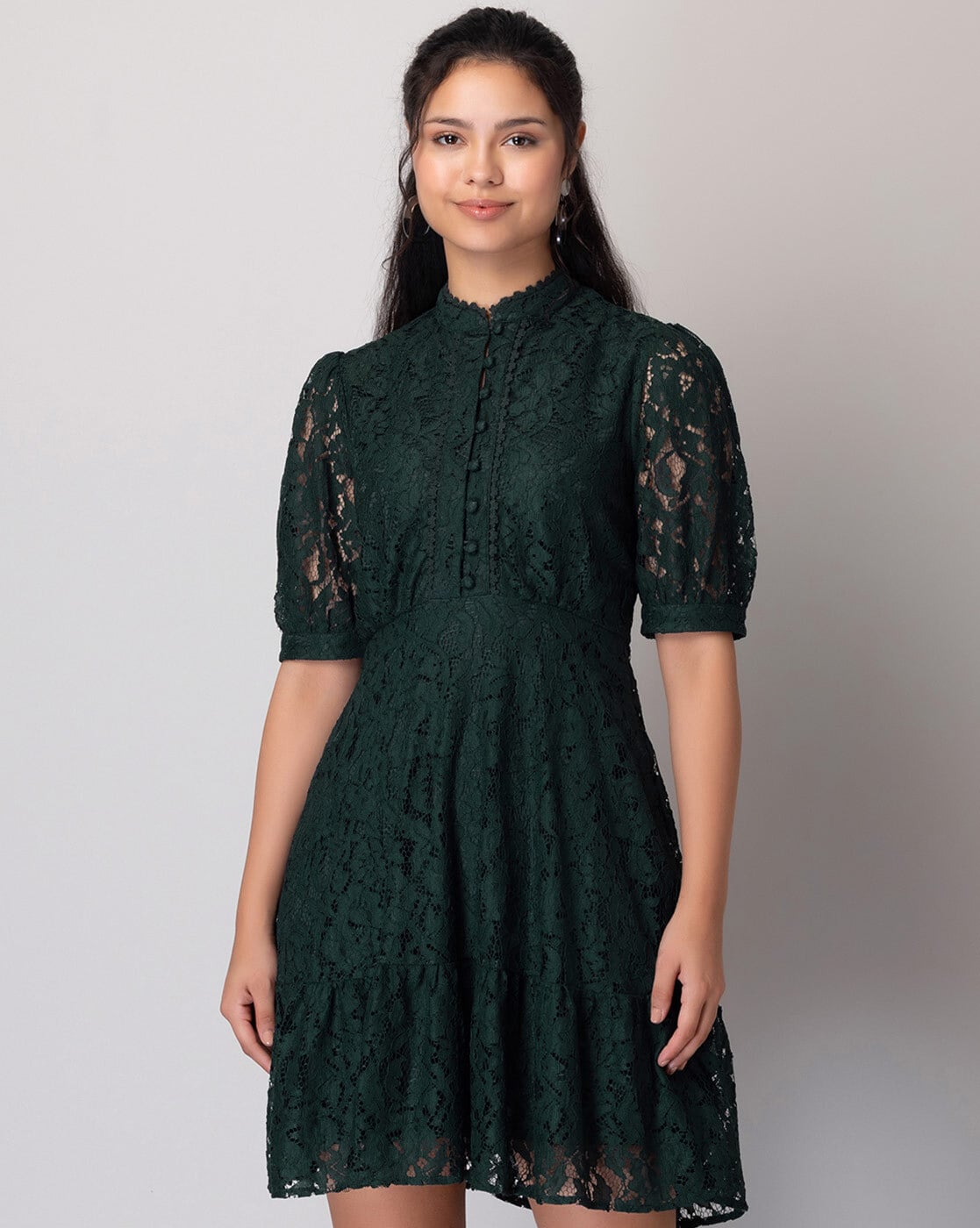 Buy Green Dresses for Women by FABALLEY Online