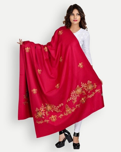 Embroidered Woolen Shawl Price in India