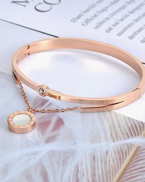 Rose Gold Bracelet women's bracelets Crystal bangles for women Bohemian  Stainless steel Fashion Jewelry love Valentines day Gift - SHOP THE NATION  | Music bracelet, Fashion bracelets, Womens bracelets