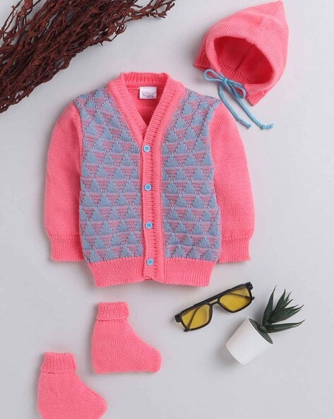 Buy Pink Sweaters Cardigans for Infants by LITTLE ANGELS Online
