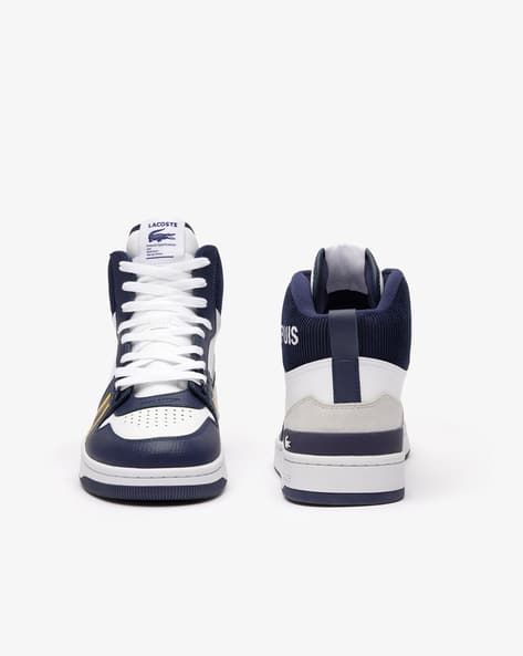Logo Print Round-Toe Lace-Up Sneakers