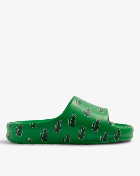 Buy Green Flip Flop Slippers for Men by Lacoste Online Ajio