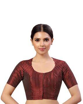 Embroidered Front-Open Blouse-image-26
