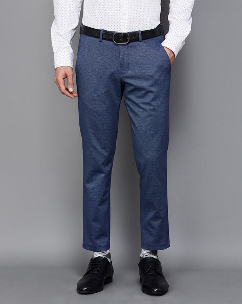 Buy Blue Trousers for Men, Navy Blue Trousers Online: SELECTED HOMME