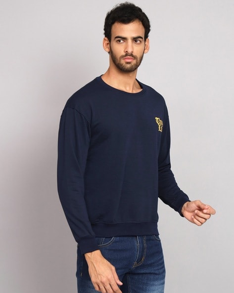 Crew-Neck Sweatshirt with Brand Print