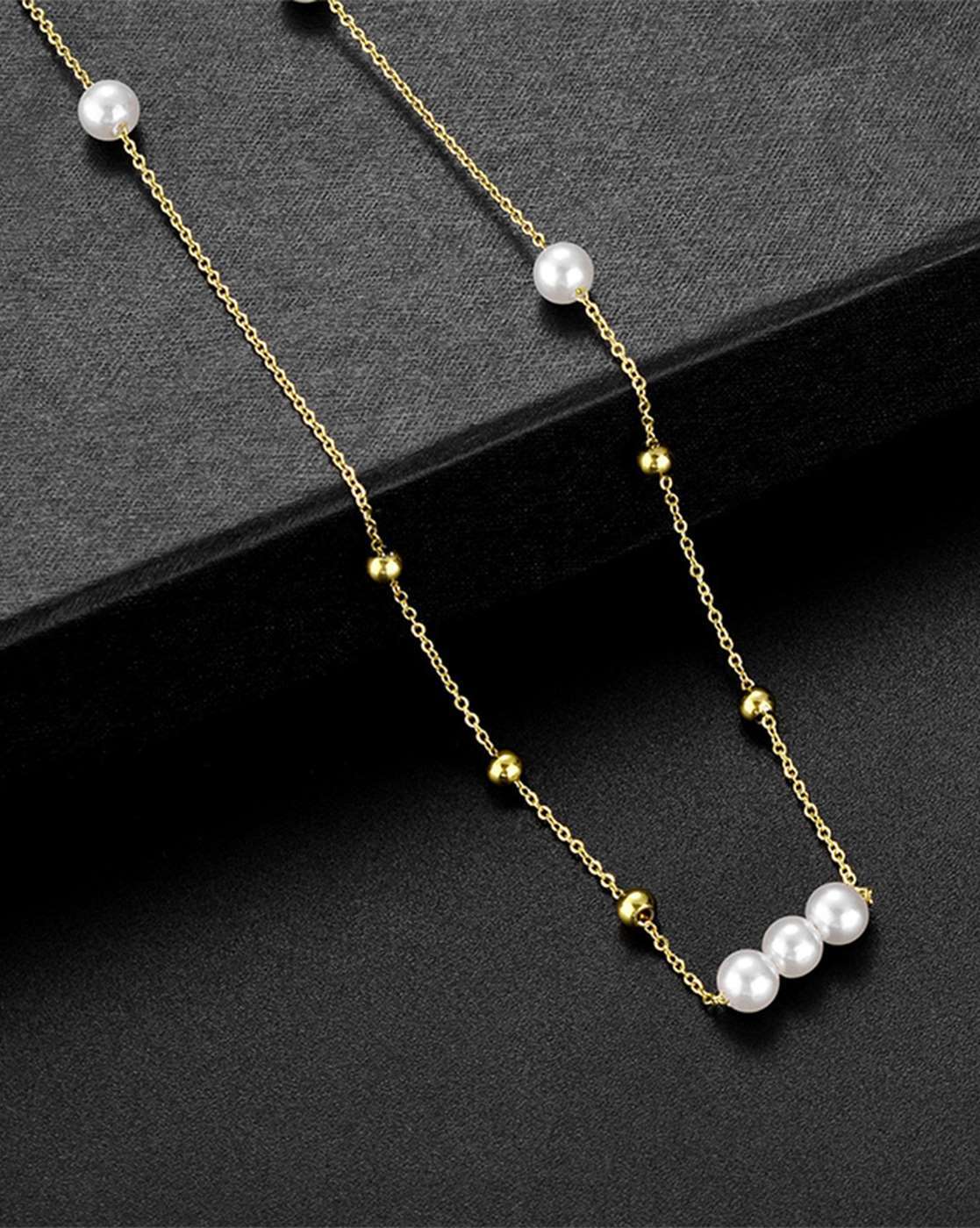 Amazon.com: XSILA Gold Pearl Necklaces for Women 14K Gold Plated Layered Pearl  Necklaces Trendy Dainty Small Tiny Single Pearl Necklace Simple Cute Pearl  Chain Choker Necklace Set Pearl Jewelry Girls Gift: Clothing,