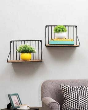 homesake Pack of 2 Wall Mount Bookshelves-picture-35