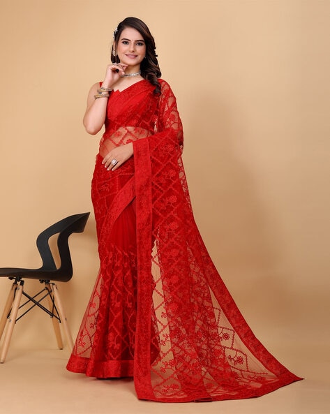 Red Flora Ayana saree set – Mishru