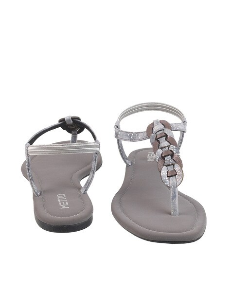 Buy Grey Flat Sandals for Women by ELLE Online | Ajio.com