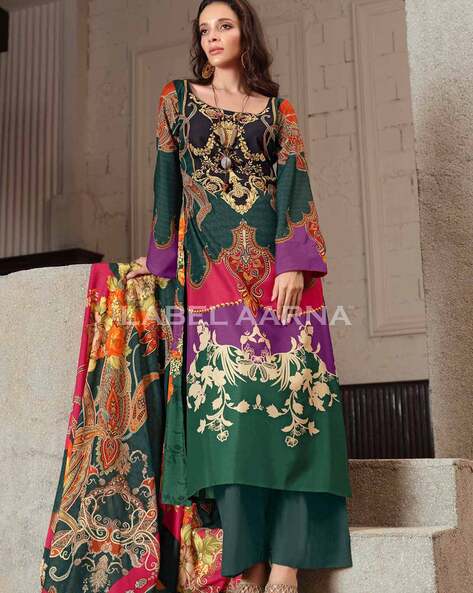 Buy Green Dress Material for Women by Label Aarna Online