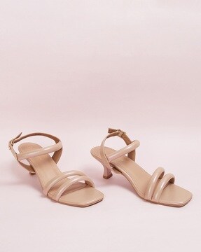 Beige sandals low online heel