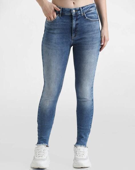 ONLY Slim fit Jeans 'Emily' in Blue Denim | ABOUT YOU