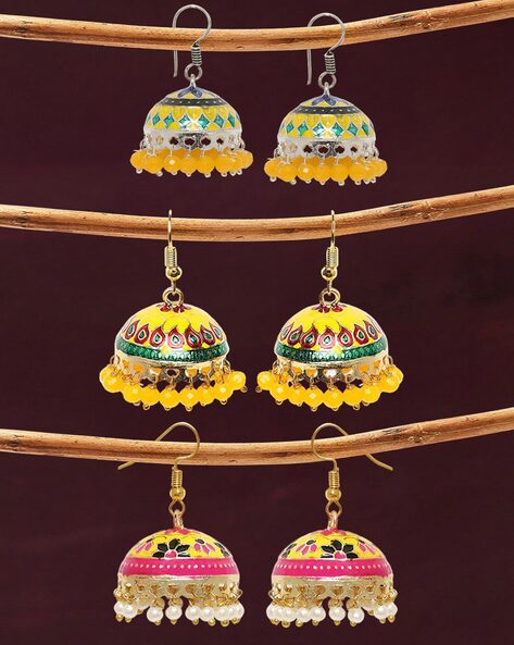 Meenakari deals jhumka online