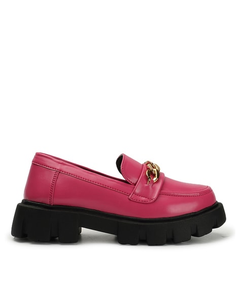 Metallic on sale pink loafers