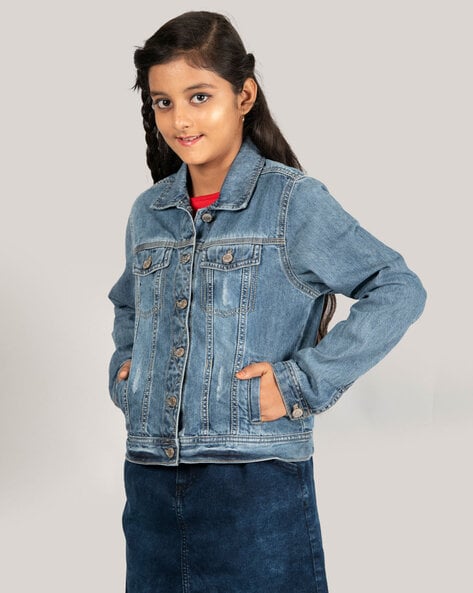 MINI RODINI Denim Jacket Girl 9-16 years online on YOOX United States