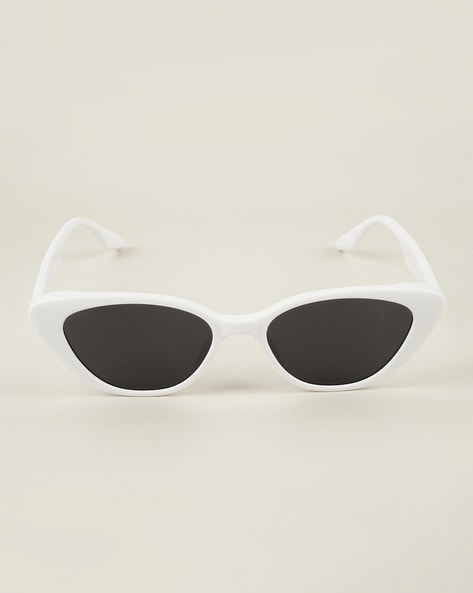 White Cat-Eye Sunglasses Silver Mirror Gradient Lens – ZAK BAGS ©️ | Luxury  Bags