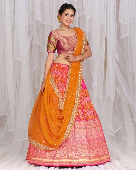 Orange Wedding Lehenga and Ghagra Choli: Buy Latest Designs Online | Utsav  Fashion
