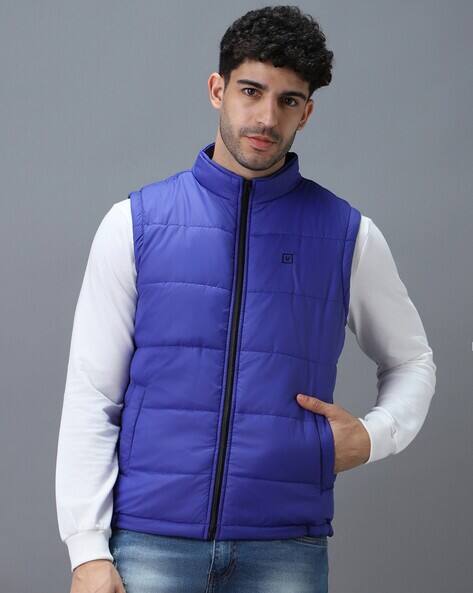 Zip-Front Puffer Jacket with Pockets