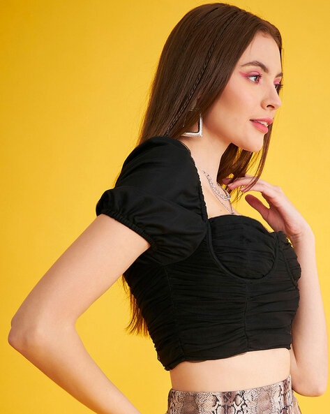 Buy Black Tops for Women by Delan Online