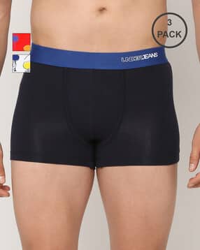 Pack of 3 Brand-Knit Trunks with Elasticated Waistband-image-40