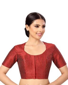 Embroidered Front-Open Blouse-image-25