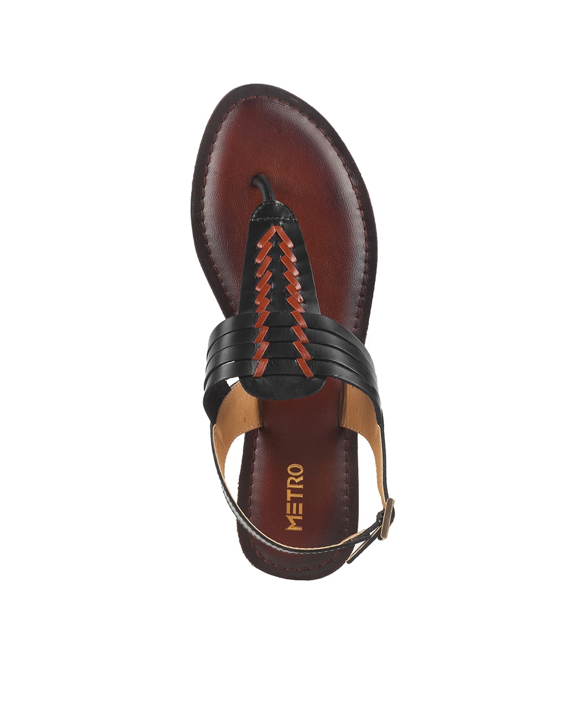 Buy Men Brown Casual Sandals Online | SKU: 18-1600-12-40-Metro Shoes