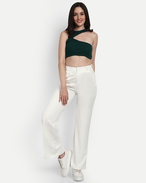 VESFRITA Regular Fit Women White Trousers - Buy VESFRITA Regular Fit Women White  Trousers Online at Best Prices in India | Flipkart.com