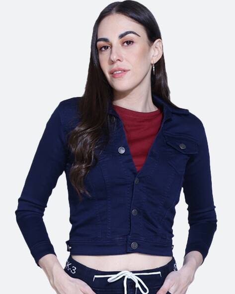 Buy Navy Blue Jackets Coats for Women by Fck-3 Online