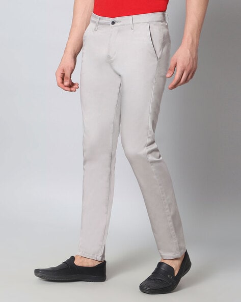 Buy Light Grey Formal Trousers For Mens Online in India