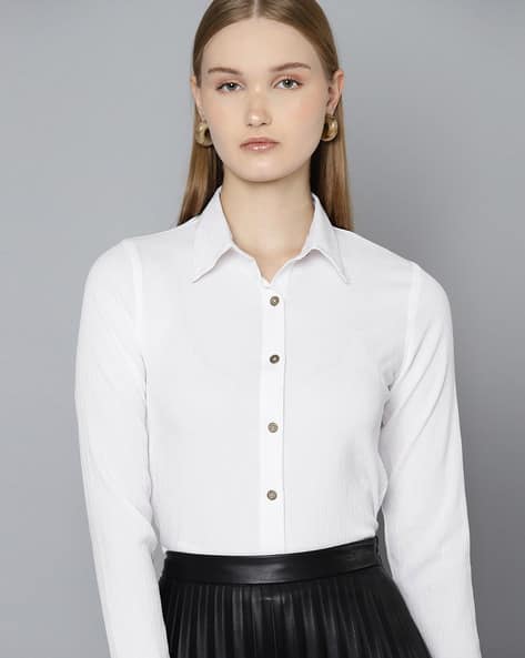 Self-Design Spread-Collar Shirt