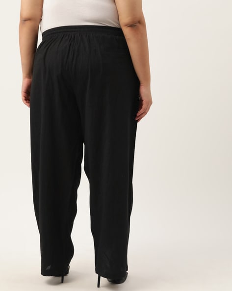 Women Summer Retro Loose Solid Linen Trousers | Linen trousers, Cotton linen  pants, Black linen trousers
