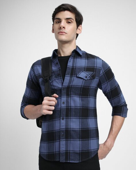 Buy Blue Shirts for Men by DENNISLINGO PREMIUM ATTIRE Online