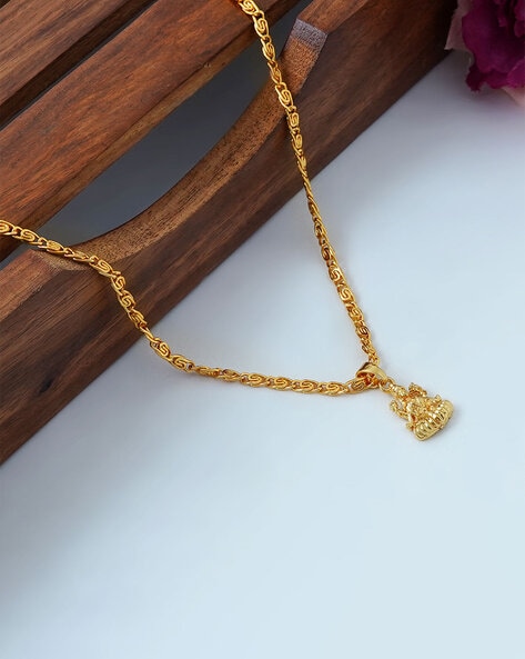 Gold plated sale lakshmi necklace