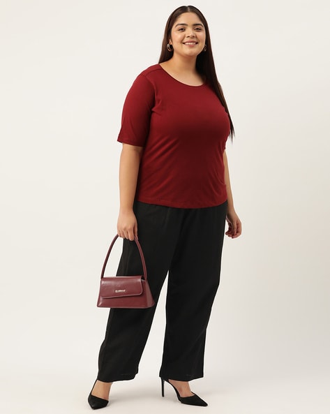 Buy Black Trousers & Pants for Women by Therebelinme Online