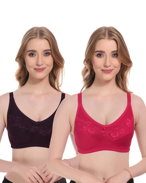Pack of 2 lace bras - No underwire - Bras - Underwear - CLOTHING - Woman 