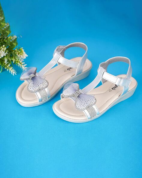 Buy Silver Croc Buckle Sandals - 2 | Sandals and flip flops | Tu