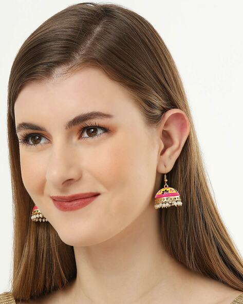 22K Gold Plated Gift Jhumka Earrings Indian 3