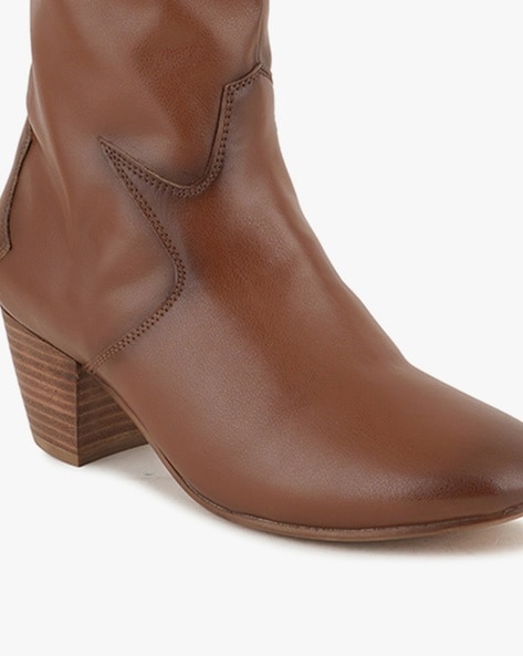 Buy Tan Boots for Women by Everqupid Online Ajio