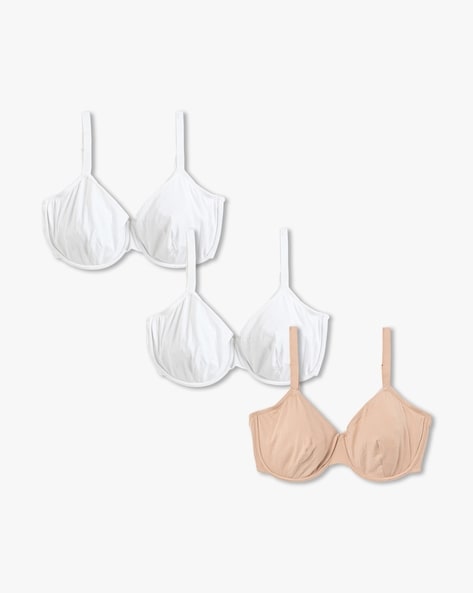 Pack of 3 T-Shirt Bras with Adjustable Straps