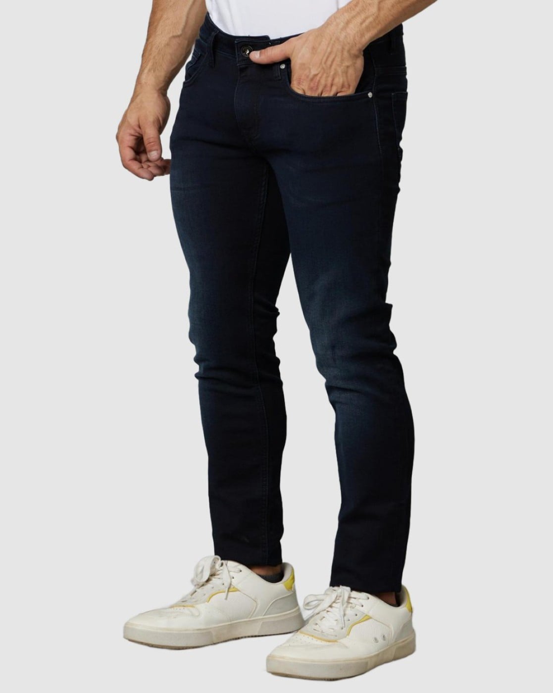 Elliot Navy Stretch Slim Fit Jeans - EsquireFormalWear