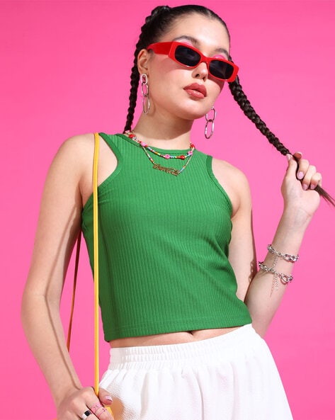 Buy Green Tops for Women by POPWINGS Online