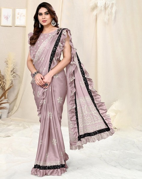 Shop Online Banarasi Silk Mauve Traditional Saree : 258499 -