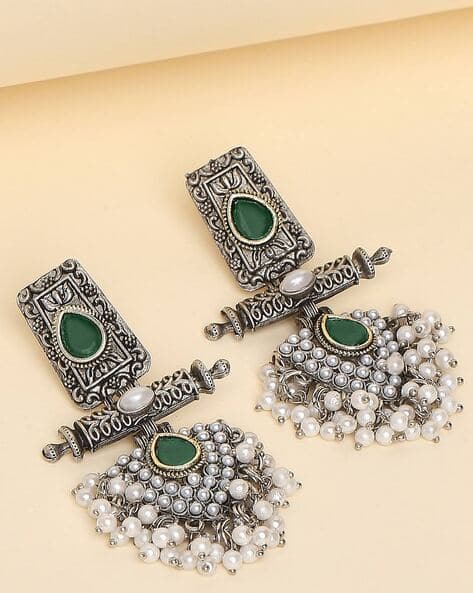 Buy Silver Earrings for Women by Oomph Online