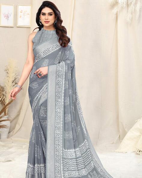 Buy Coin Grey Silk Saree online-Karagiri