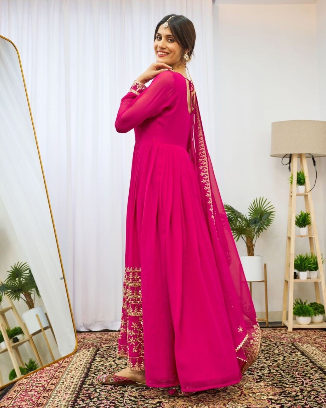 Buy Pink Kurta Suit Sets for Women by BLACK SCISSOR Online