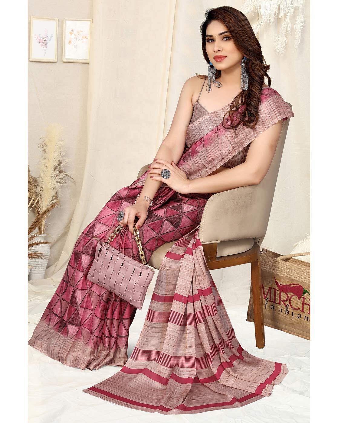 Buy Cream Sarees for Women by MIRCHI FASHION Online | Ajio.com